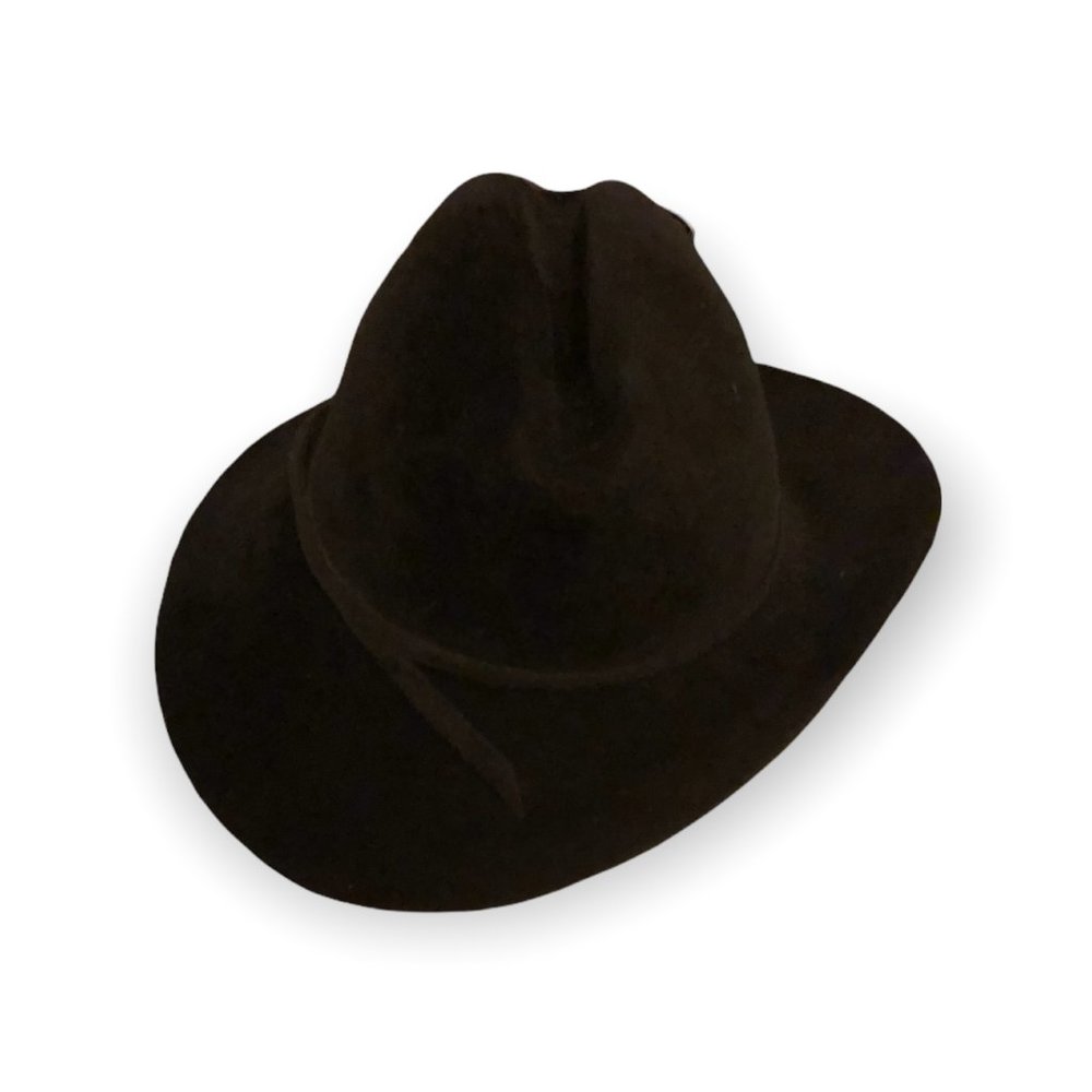 Bonwit Teller Black wool fedora hat